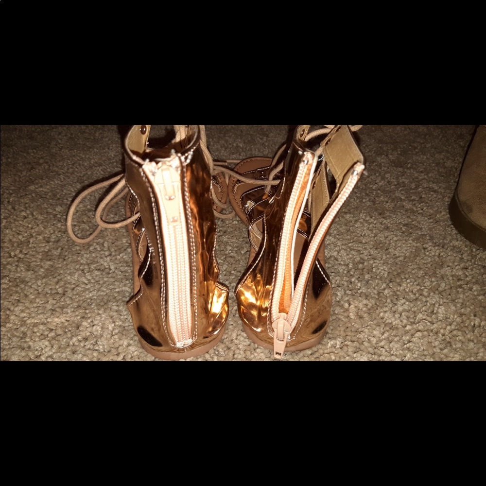 gold gladiator sandals